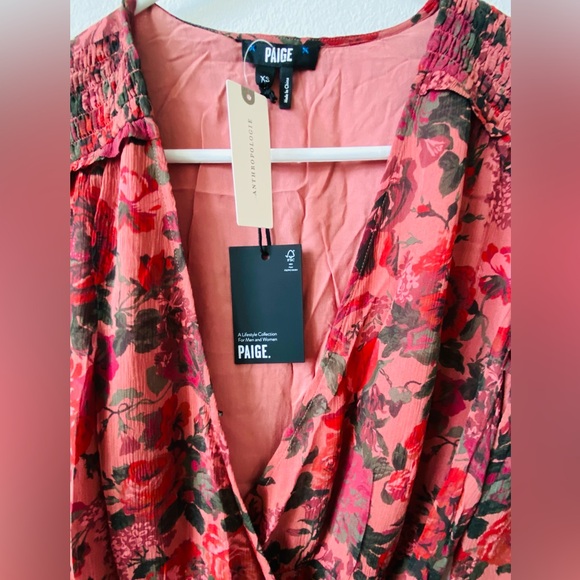 Antropologie Paige Floral Wrap Dress - Red and Black XS - Picture 6 of 6